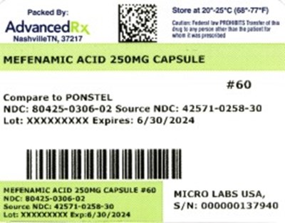 Label 2 (Mefenamic Acid 250mg 80425 0306 02)